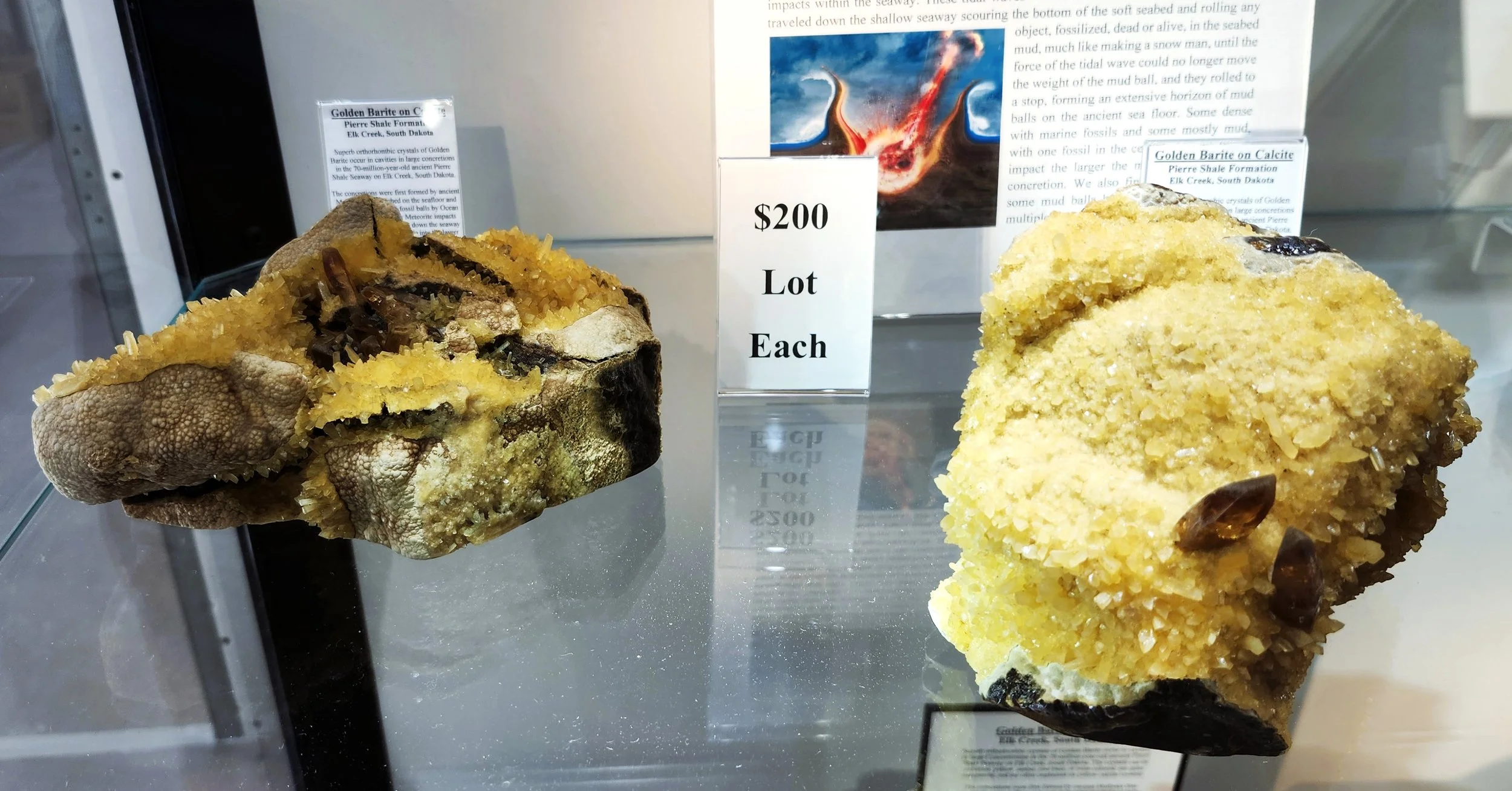 Golden Calcite with Barite — The Talent Gallery